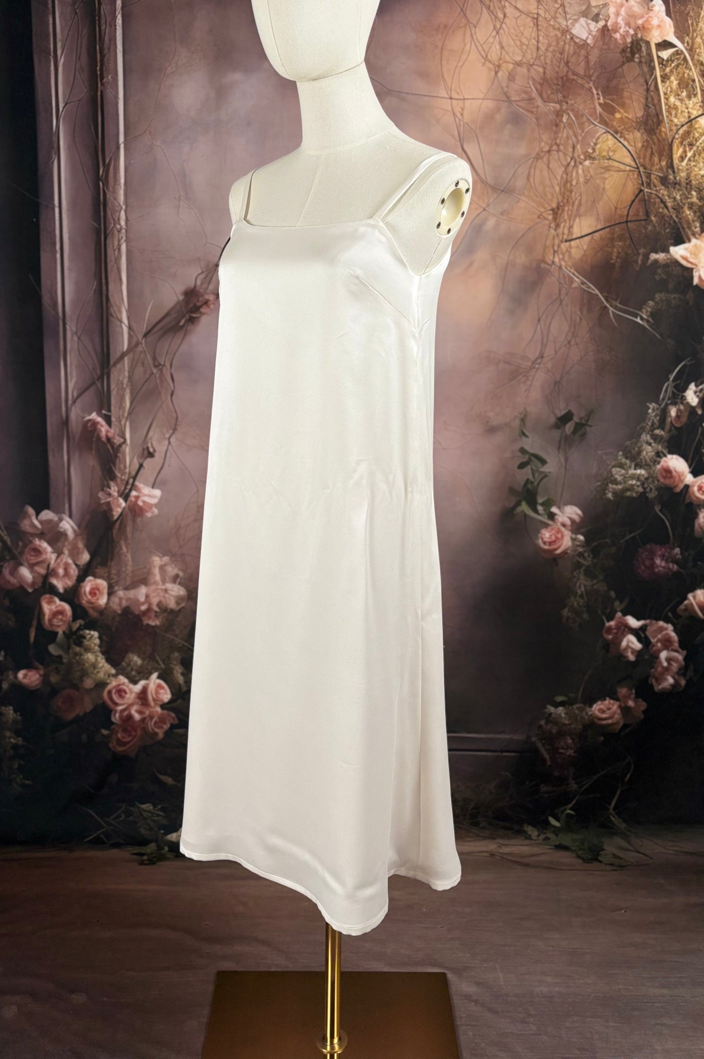 1920's Haute Couture Silk Tulle & Beaded Wedding Dress w/Juliet Veil