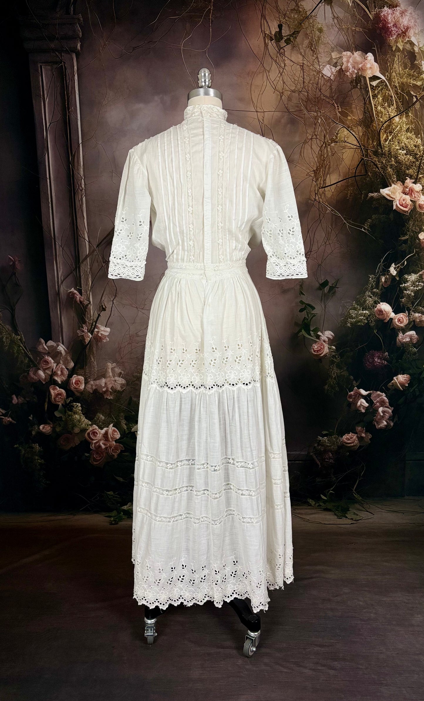 1900s Edwardian Cotton Lawn Dress